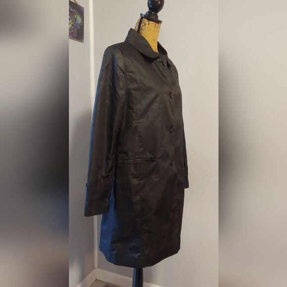 J. Richards International Long Wool Raincoat Sz 12 - Picture 6 of 15